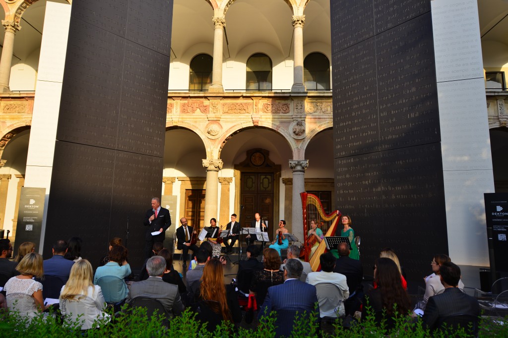 Image number 32 of the current section of Ferragamo Parfumes choose Cosentino Group installation Deep Words Light as the ideal stage for the beautiful concert “Emozioni di Maggio” in Cosentino Australia
